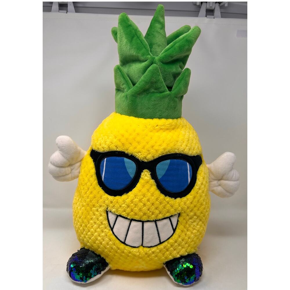 Fun & Fun Toys Inc Yellow Pineapple with Green Top Wearing Blue Sun Glasses